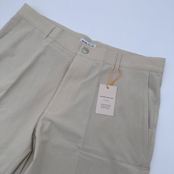 Peter Millar Men's Shackleford Performance 9" Hybrid Golf Short, Size W33, Sand - Picture 1 of 15